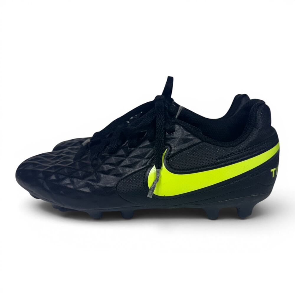 Nike Tiempo Jr. Legend Soccer Cleats Black Volt Size 13C